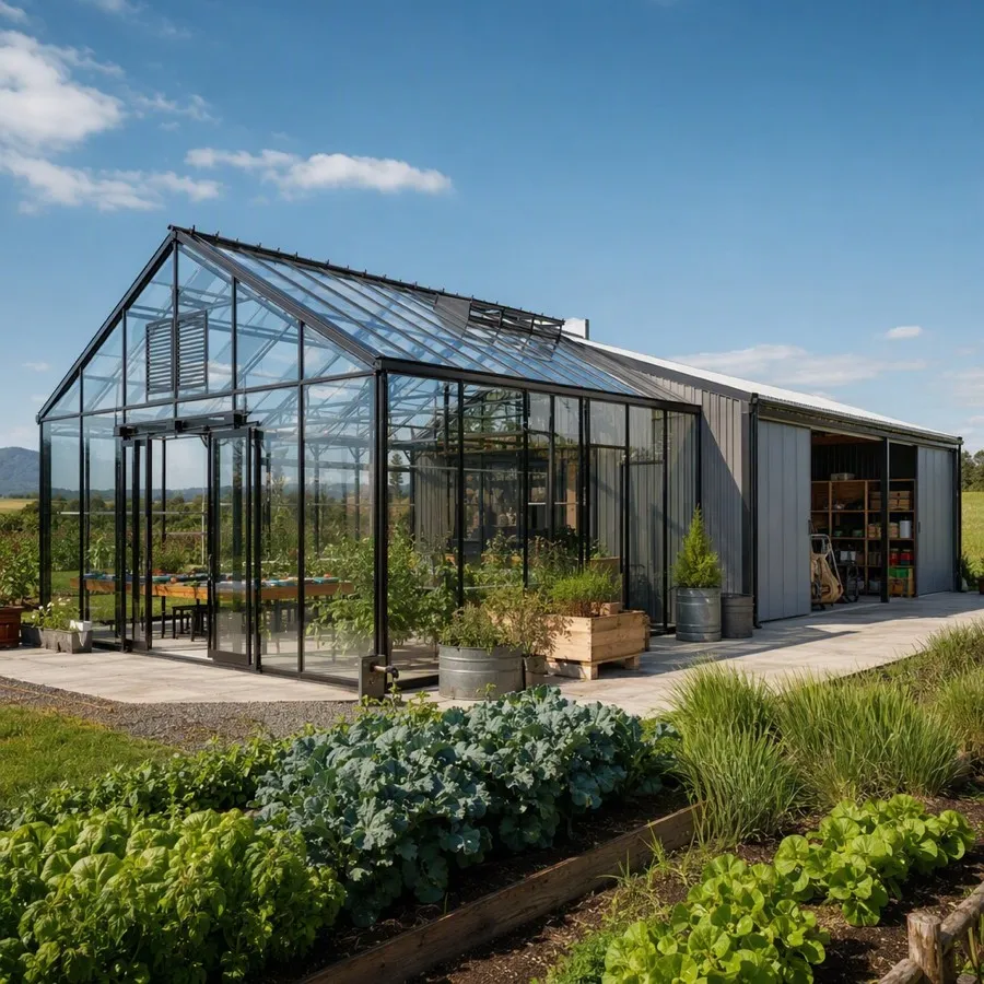 Greenhouse & Storage Shed