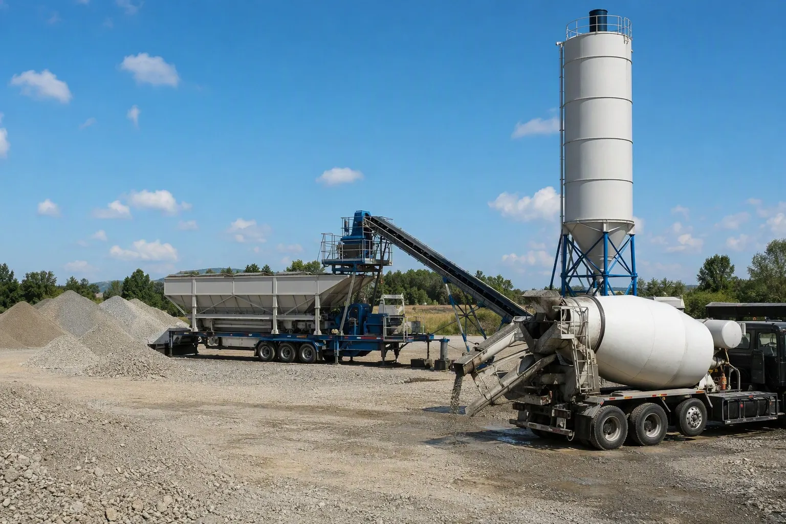 Mobile Concrete Batching Plant