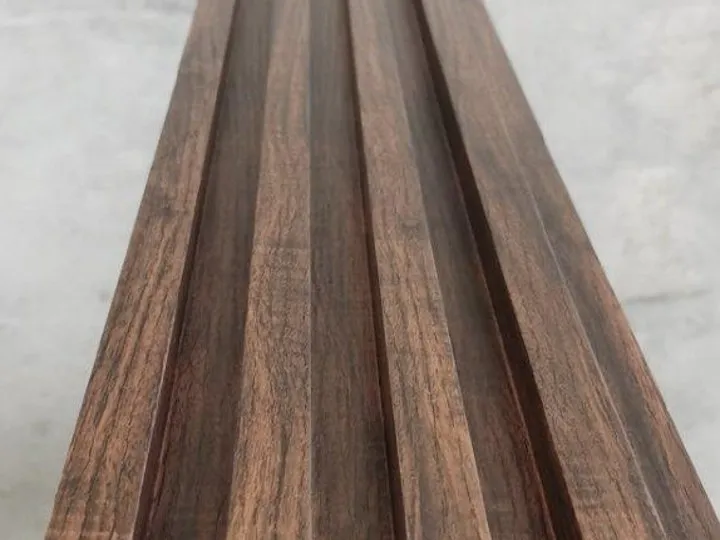 Exterior WPC Wall Panel Dark Walnut