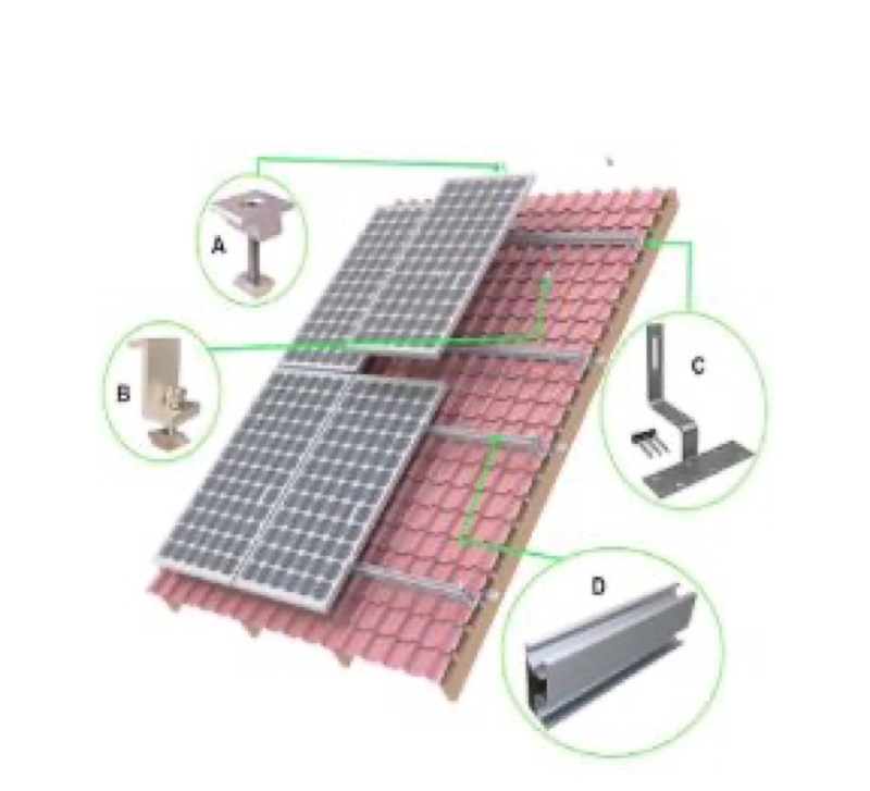 Pitched Roof PV Mounting Bracket Set (Complete)